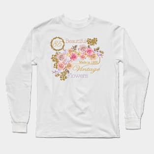 Vintage Roses- A Special 85th Birthday Gift for Her Long Sleeve T-Shirt